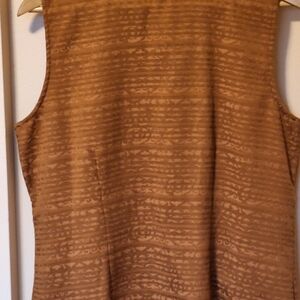 Christopher & Banks Tan Patterned Blouse